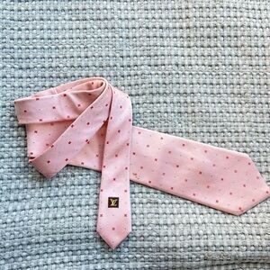 Louis Vuitton Pink Designer Tie